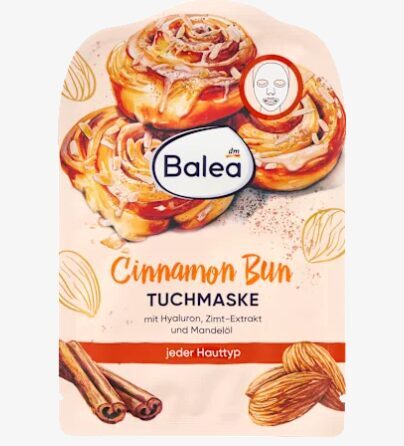 Balea auduma maska sejas kopšanai Cinnamon Bun, 1 gb